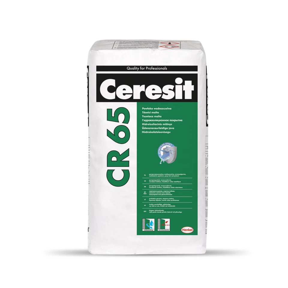 Ceresit Cr65 Άκαμπτος Τσιμεντοειδής Στεγανωτικός Πολτός 1 Συστατικού 25kg