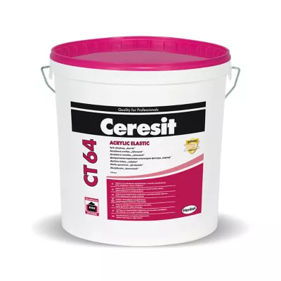 Ceresit CT64 Acrylic plaster, woodworm like structure, grain 2.0mm, 25Kg