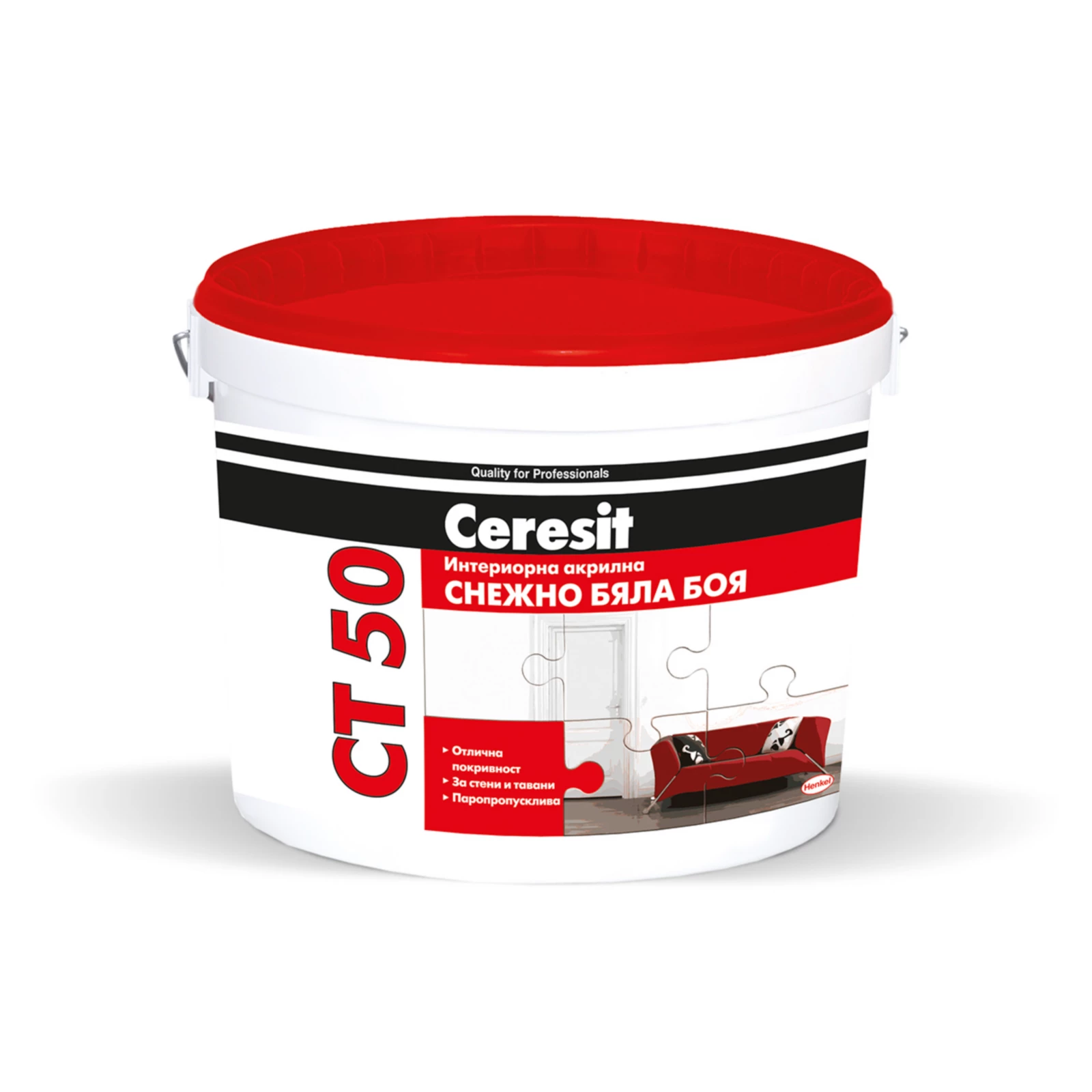 Ceresit Ct50 Ακρυλικό Χρώμα Λευκό Ματ 10l
