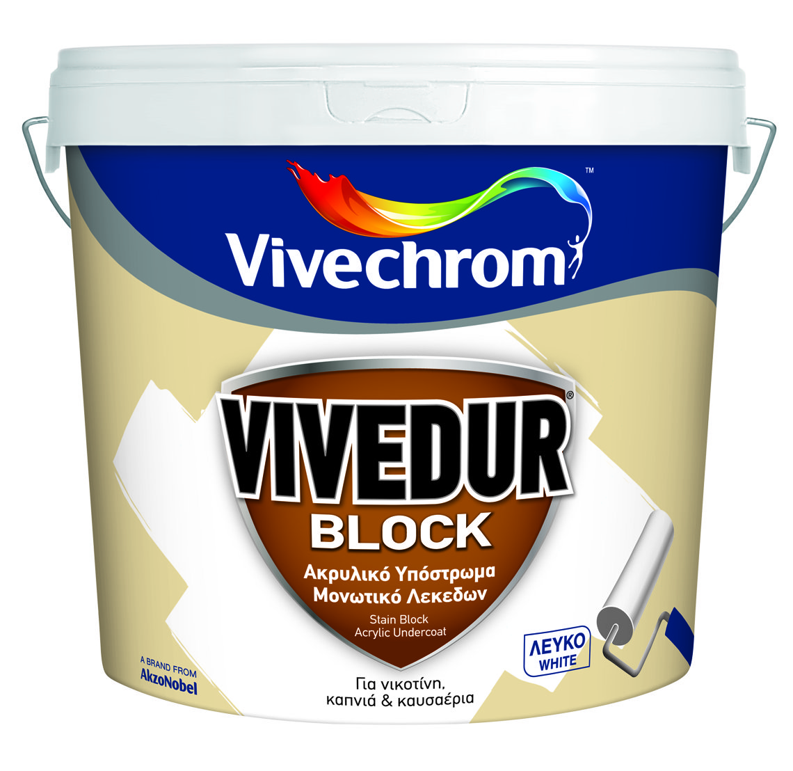 Vivechrom VIVEDUR BLOCK Λευκό, ακρυλικό μονωτικό υπόστρωμα νερού White 750ml