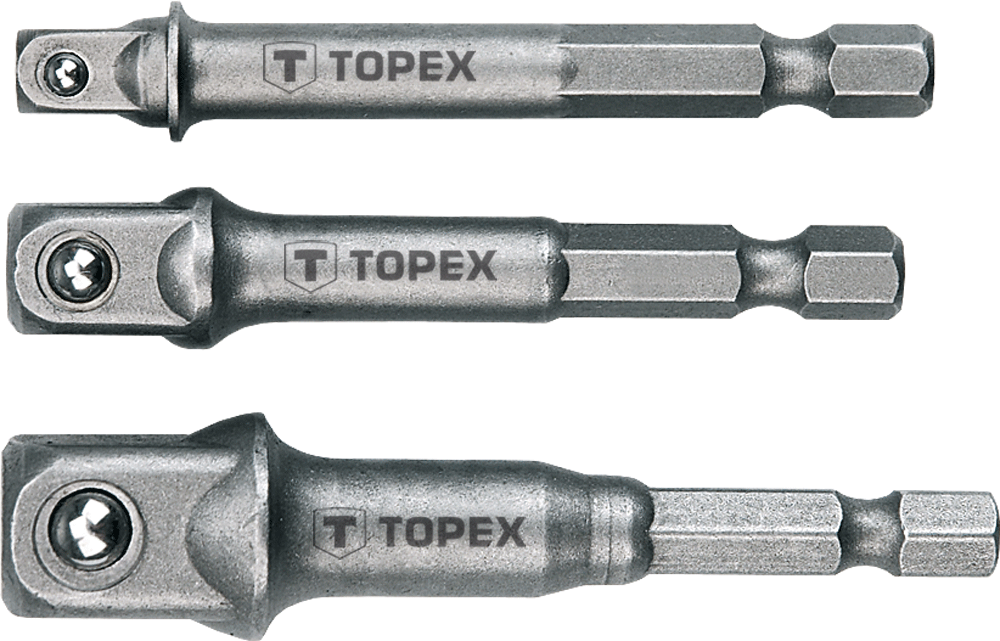 TOPEX 3PCS ADAPTORES 1/4 3/8 1/2