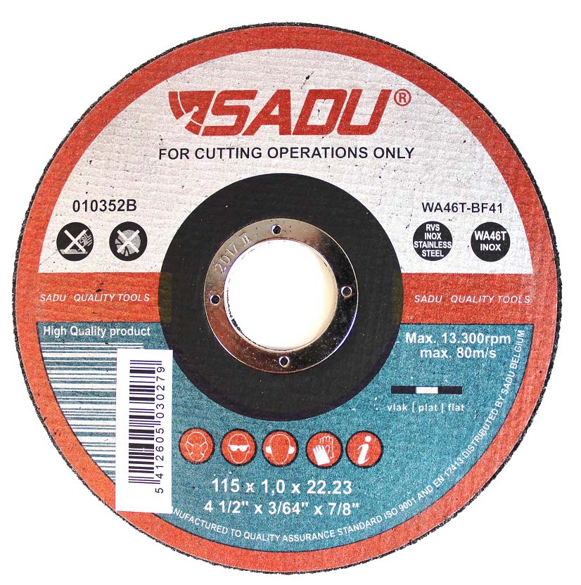 Sadu Inox Δίσκος Κοπής 115x1,0mm