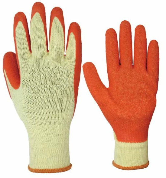 Latex Πορτοκαλί Γάντια Εργασίας No.10