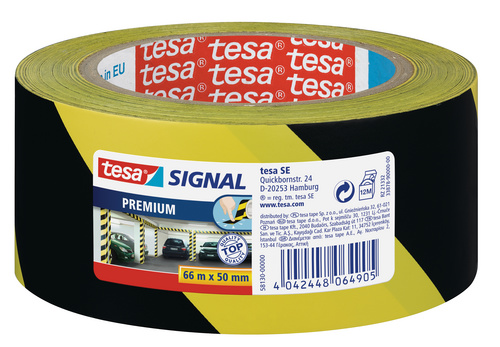 Ταινία Σήμανσης Tesa 50mmx33m Μαυρο/κιτρινο