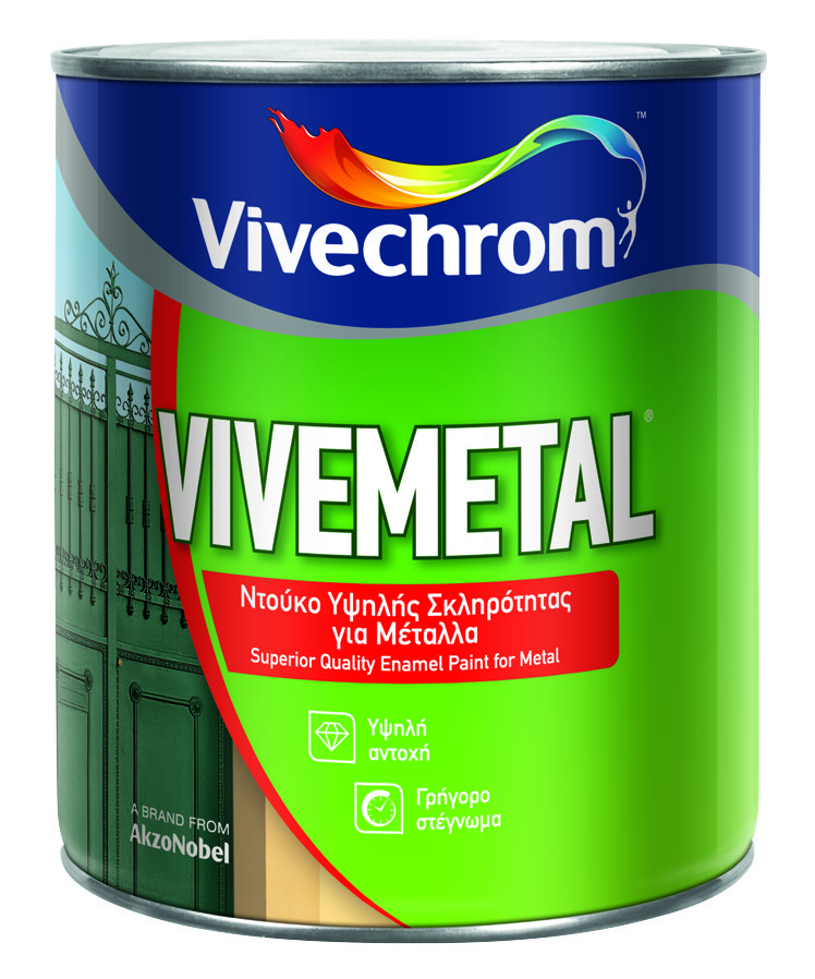 Vivechrom Vivemetal Βερνίκι Για Μέταλλά Γυαλιστερό Λευκό 750ml
