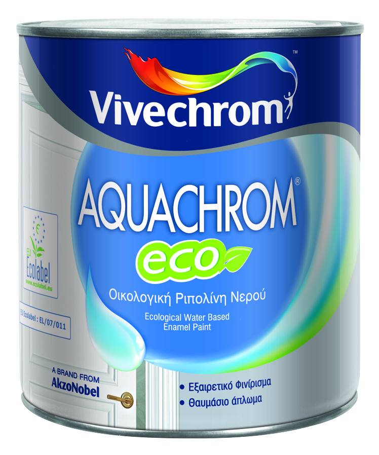 Vivechrom Aquachrom Οικολογική Ριπολίνη Νερού Λευκό Gloss 750ml