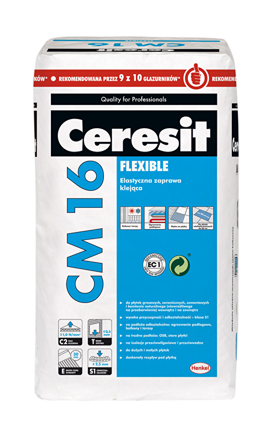 Ceresit CM16 FLEX Fibre Force. Εύκαμπτη κόλλα για κρίσιμα υποστρώματα 25kg