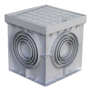 Grey PP Inspection Chamber+Cover 200x200