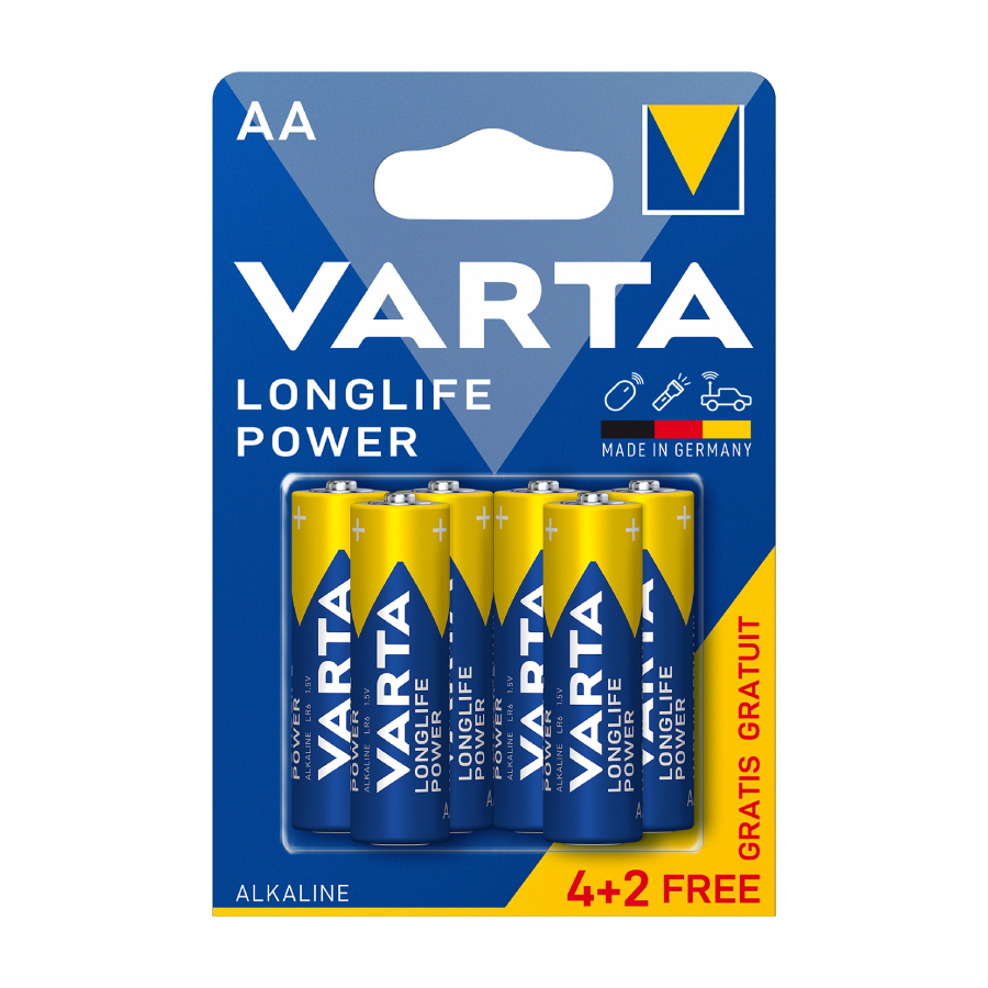 Varta Longlife Power 4+2 AA (Single Blister) Αλκαλικές Μπαταρίες