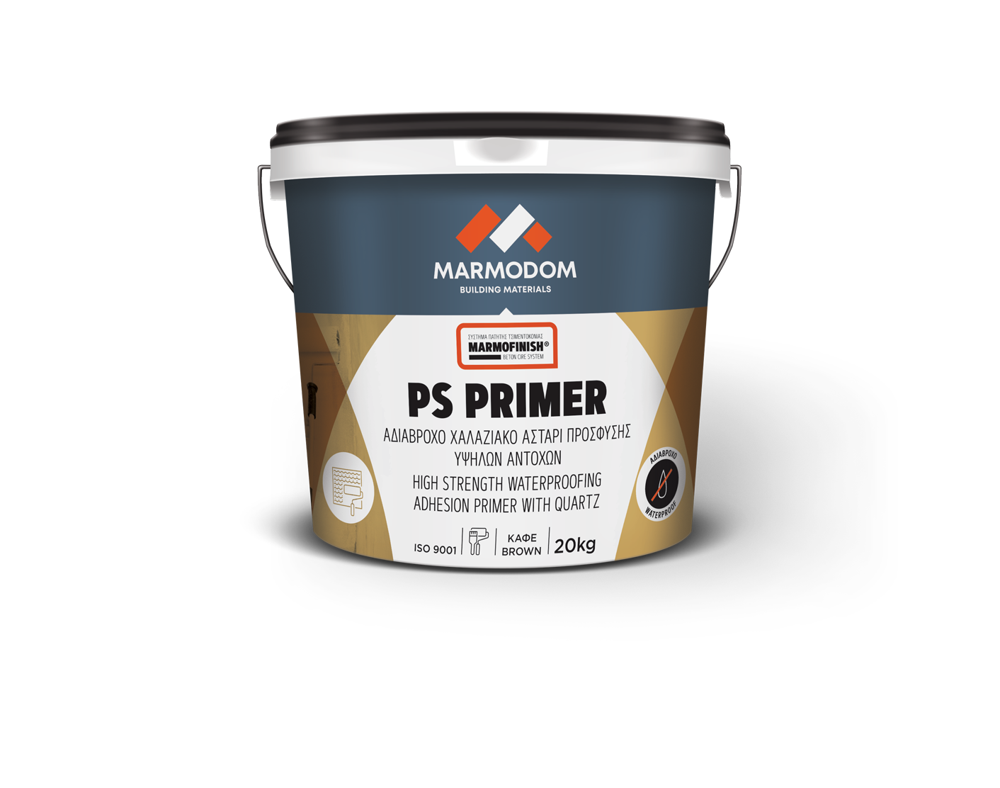 Marmodom PS PRIMER 20kg Waterproof high strength quartz primer (brown)