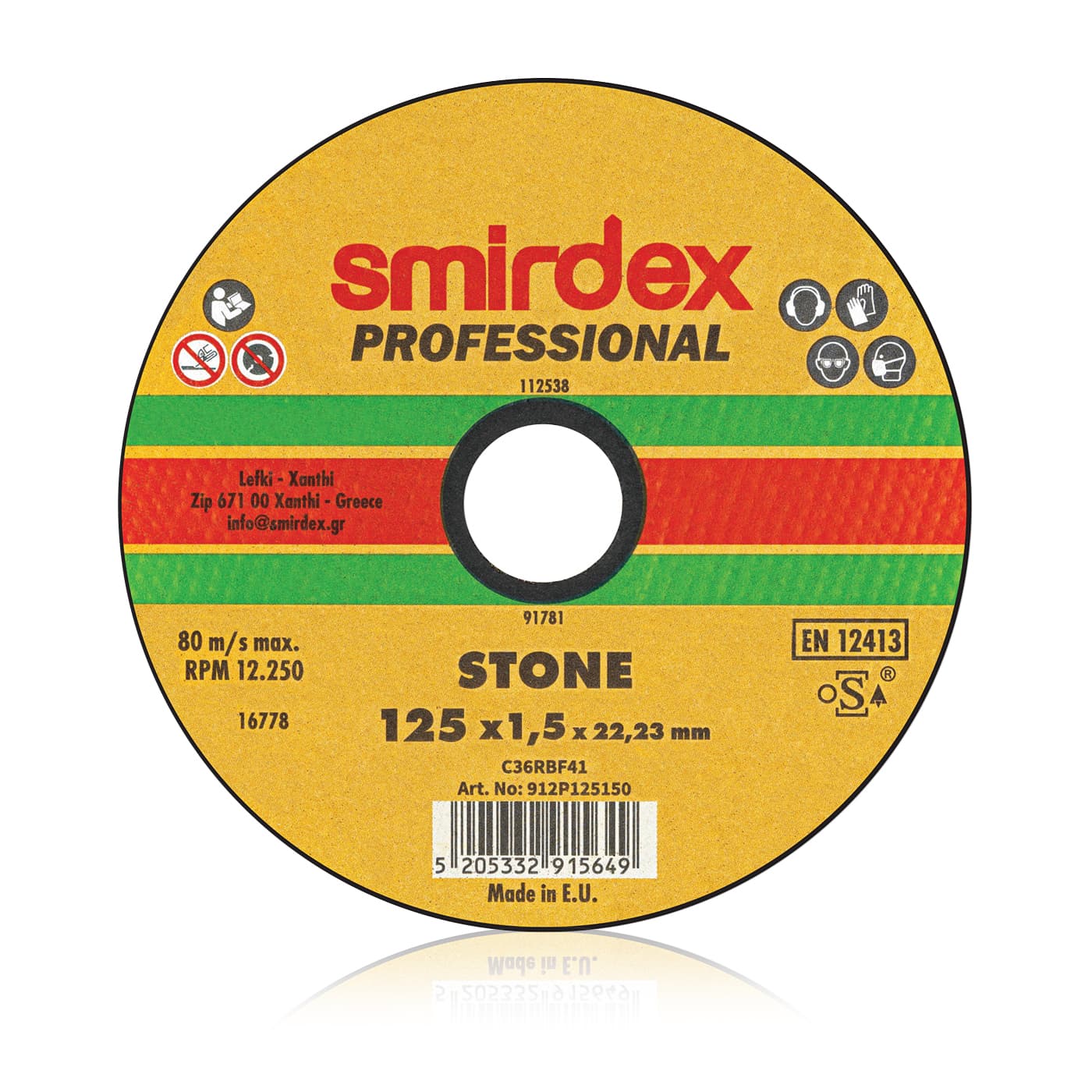 Smirdex professional marble cutting wheel 125x1.5x22.23