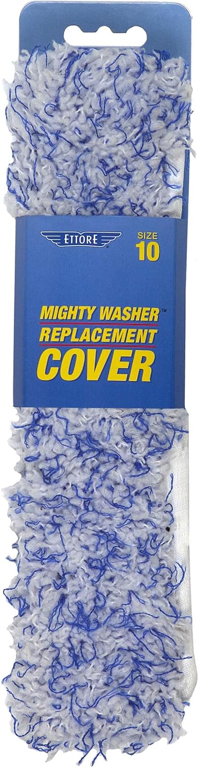 Ettore 52010 Mighty Window Washer Replacement Cover, 10-Inch, Blue, White